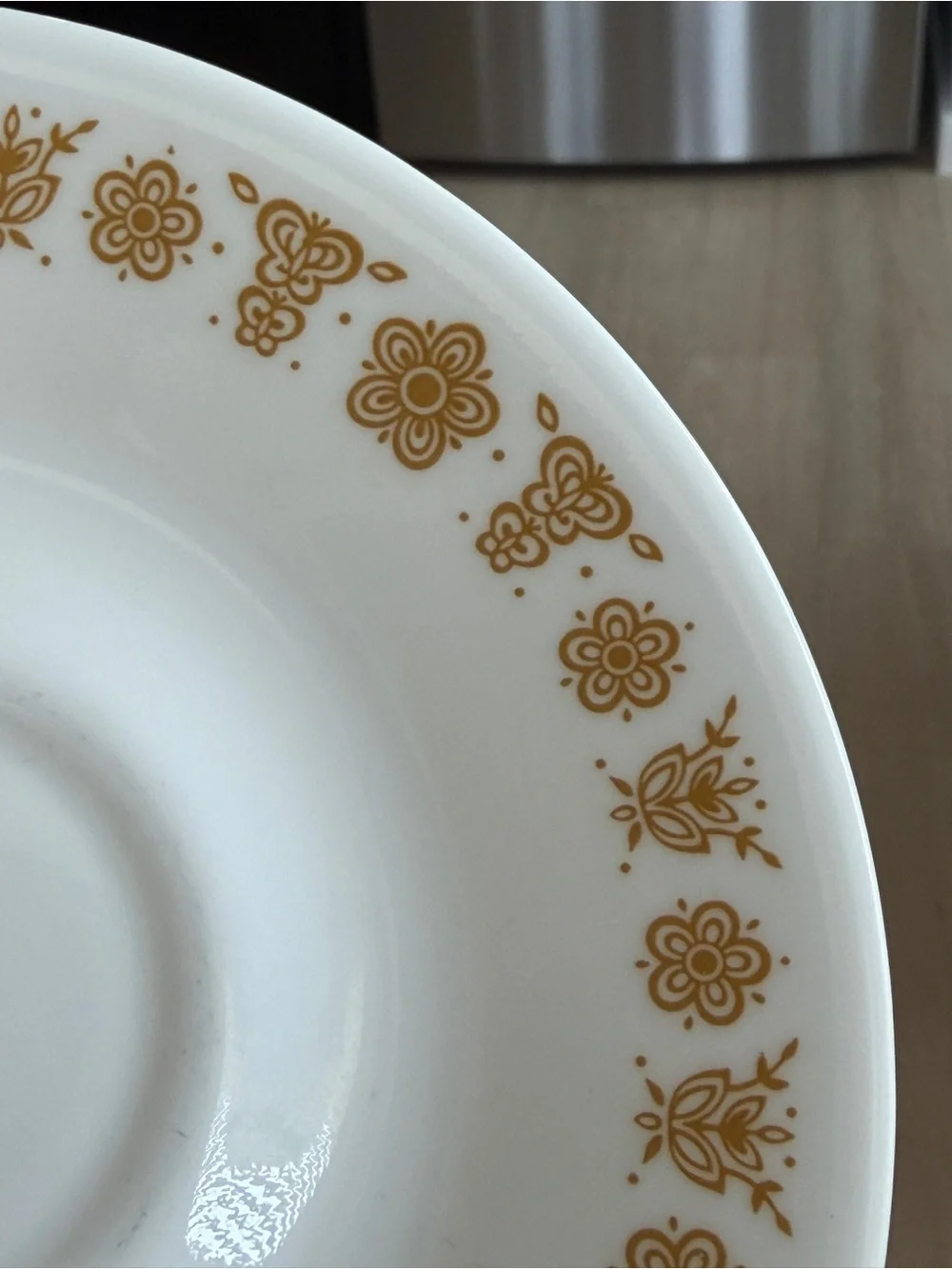 Single Replacement Vintage Corelle USA Golden Butterfly Saucer Plate